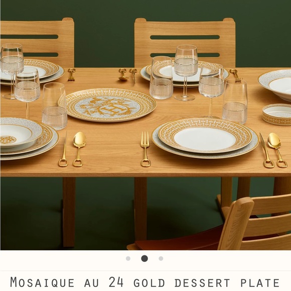 MOSAIQUE AU 24 GOLD DESSERT PLATE - Picture 2 of 4